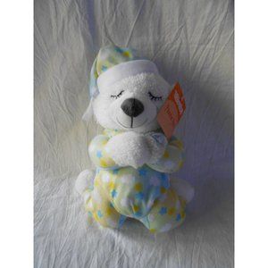 NEW Praying Bear Recite Bedtime Prayer Blue/Yellow Stars Girl/Boy Plush Doll Toy